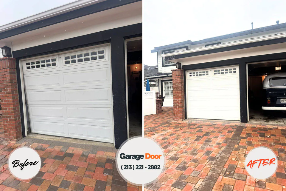 Before and after: garage door repair Steelton, PA